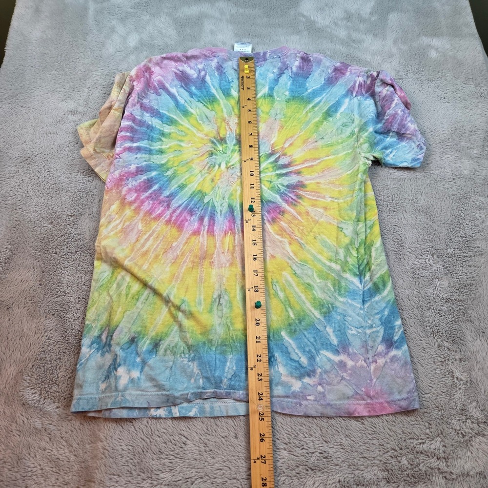 Vintage Penn State Tee M Heavyweight Spiral Rainbow Tie Dye Graphic 100% Cotton - Picture 7 of 8
